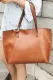 Brown Faux Leather Fringe Handbag