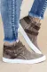 Khaki Hipster High-top Canvas Sneakers