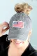 Серая кепка в стиле мешковатого пучка с флагом США