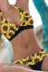 Yellow Halter Neck Sunflower Bikini