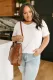 Brown Faux Leather Hobo Bag