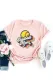 Softball Mom Print Plain Pink T Shirt
