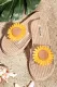Modische Sonnenblumen-Sandalen