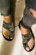 Camo Flat-toe Stretch Fly Knit Breathable Sandals