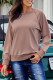 Pink French Terry Cotton Blend Pullover Sweatshirt