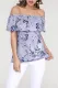 Purple Grow with Me Off The Shoulder Floral Top