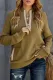 Khaki High Neck 1/4 Zip Pocketed Cosy Sweater