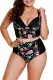 Delicate Floral Push Up High waisted swimsuits