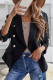 Black Double Breasted Long Sleeve Novelty Button Blazer