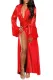 Fiery Red Glamour Valentine Long Robe
