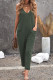 Green Sleeveless Wide Leg Loose Jumpsuit with Pocket