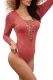Fiery Red Sexy Lace up High Cut One Piece Swimsuit