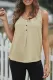 Apricot Button Textured Tank Top
