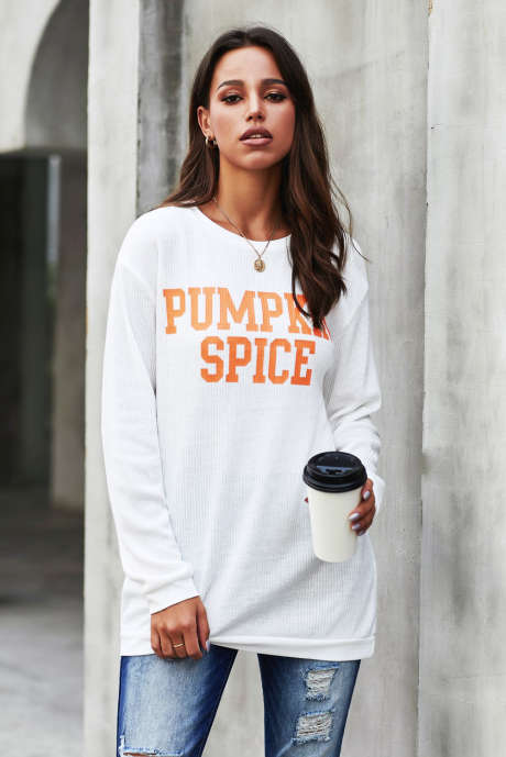 Pletený svetr PUMPKIN SPICE Graphic Pullover