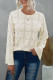 Beige Flare Sleeve Texture Knit Sweater