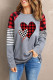 Grey Buffalo Plaid & Stripe Long Sleeve Top