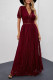 Vestido largo de encaje rojo y azul Llena tu corazón
