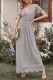 Gray Blue Fill Your Heart Lace Maxi Dress