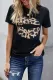 Black Modern Vintage Boutique Kiss On The Face Leopard Lip Tee