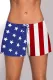 Patriotic American Flag Women Swim Boardshort