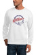 White Crew Neck Spaceship Graphic Men's Pullover Sweatshirt