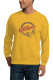 Yellow Crew Neck Spaceship Graphic Men's Pullover Sweatshirt