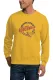 Yellow Crew Neck Spaceship Graphic Men's Pullover Sweatshirt