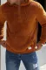 Sweat à capuche marron pour homme en polaire avec fermeture éclair 1/4 et poche