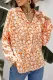 White Floral Print Buttoned Long Sleeve Shirt