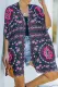 Black Floral Kimono Cardigan Open Front Cover Up