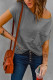 Gray Pocketed Tee with Side Slits