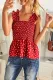 Fiery Red Floral Smock Tank