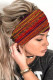 Red Tribal Print Turban Headband