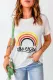 Rainbow Letter Print T-shirt