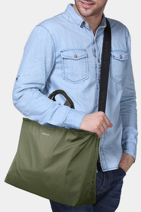 Green Large Capacity Nylon Men's Crossbody Bag