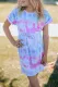 فستان تي شيرت متعدد الألوان للأطفال مناسب للأسرة