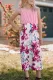 فستان ماكسي للأطفال مطبوع عليه زهور وردية بدون أكمام متناسق مع أمي وابنتها