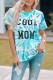 Light Blue COOL MOM Tie Dye Tee