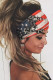 American Flag Leopard Print Wide Headband