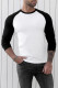 Черная мужская футболка с длинными рукавами и цветными блоками реглан