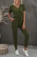 Army Green V Neck Wrap Front Jumpsuits