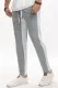 Pantalones de chándal para hombre casuales con cremallera de patchwork en bloques de color gris