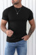 Черная однотонная мужская футболка с круглым вырезом