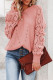Pink Casual Cut Out Sweater Top