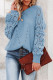 Sky Blue Casual Cut Out Sweater Top