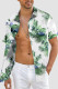 Green Men Short Sleeve Casual Hawaiian Shirt