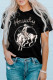Camiseta gola redonda com estampa gráfica Howdy Western Cowboy preta