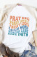 Camiseta blanca con estampado de palabras inspiradas en Have Faith
