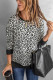 White Leopard Pullover Sweatshirt with Slits