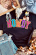 Black HOWDY Glitter Patch Graphic Tee